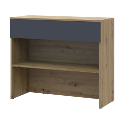 Shoe cabinet Split Oak Artisan / Graphite chipboard 94x39x80